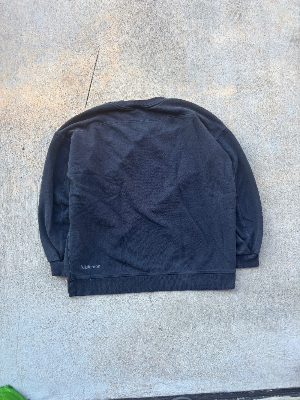 Lululemon Perfectly Oversized Crew Sweatshirt Washed Black Grey Pullover POC